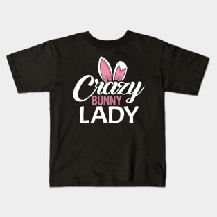 'Crazy Bunny Lady' Silly Pet Rabbit Gift Kids T-Shirt